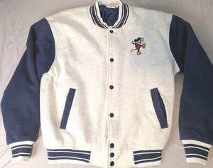 Rare Vintage Mickey & Co Mickey Mouse Varsity Button Jacket 90s Gray Blue Youth SZ M - Bild 1 von 9