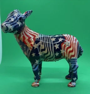 ‼️VTG‼️LaVie DNC USA American Democratic Patriotic Ceramic Donkey Figurine 🇺🇸 - Picture 1 of 5