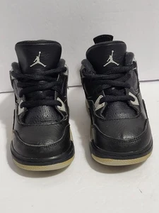 Nike Air Jordan 4 Retro LS BT Oreo schwarz grau Kleinkind Schuhe Größe 7C - Bild 1 von 6
