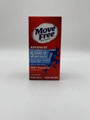 Move Free глюкозамин хондроитин MSM витамин D3 добавка для здоровья суставов 80 - Изображение 1 из 4