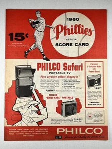6-3-1960 Pittsburgh Pirates @ Philadelphia Phillies Program / Scorecard - Picture 1 of 5