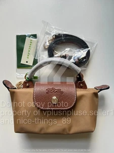 Longchamp Mini Cosmetic Fawn Wallet Handbag + adjustable strap + removable pouch - Picture 1 of 8