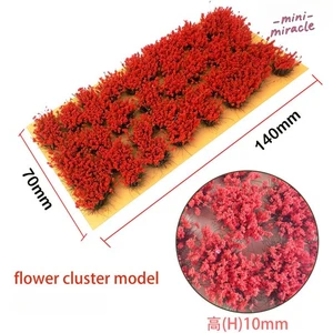 2PC Miniature Seasonal Plants HO/OO Scale Flower Clusters Railway Model Scenery - Picture 1 of 11