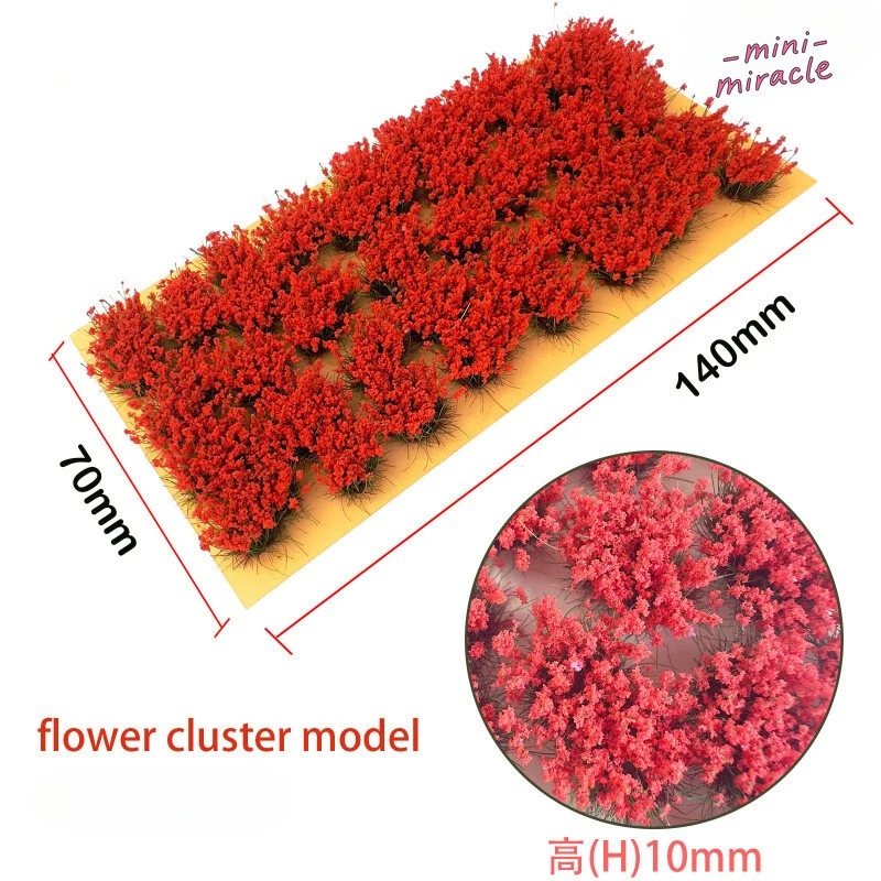 2PC Miniature Seasonal Plants HO/OO Scale Flower Clusters Railway Model Scenery - Image 1 of 4