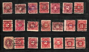 Collection Precancels Fancy Town etc Postage Dues Untyped US 93-12 - Picture 1 of 3