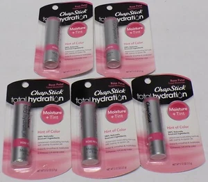 Lot of 5 ChapStick Total Hydration Rose Petal Moisture + Tint 0.12 Oz. Each - Picture 1 of 3