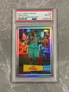 2007-08 Topps Chrome 1957-58 Variation Refractor #40 Chris Paul #451/999 PSA 8 - Picture 1 of 2