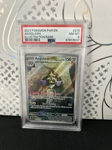 Pokémon Par En-Paradox Rift Ilustración 2023 raro 210 Aegislash PSA 9 - Imagen 1 de 2