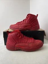 all red suede 12s