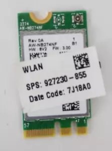 Hp 15-Bs154nl 250 g7 Scheda Wireless Wifi WLAN BT Intel AW-NB274NF 927230-855 - Picture 1 of 1
