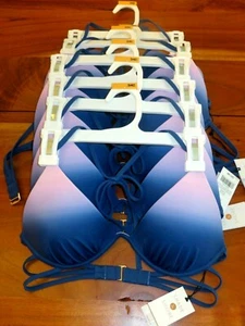 Shade & Shore "Tropics" NWT Swimsuit Bikini Bra Top 34C Blue/AF335 New - Picture 1 of 6