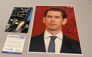 SEBASTIAN KURZ 2x Bundeskanzler In-person signed Foto 20x25 Autogramm + ACOA COA - Picture 1 of 1