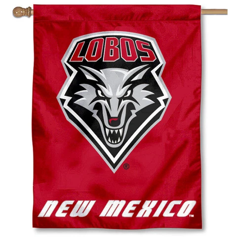 New Mexico Lobos UNM  University College House Flag Cover