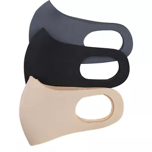 Face Mask Washable UK Reusable Masks Protection Shield Cover - Black Adult - Picture 1 of 16