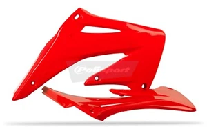 Cuchillas de radiador HONDA CRF 450 R 2002 - 2004 FABRICANTE DE EQUIPOS ORIGINALES rojo motocross Polisport - Imagen 1 de 1