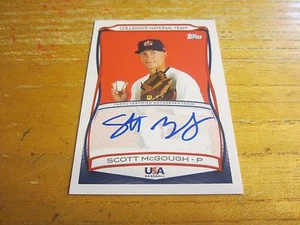 Scott McGough 2010 USA Baseball Autographs #A32 Card MLB Los Angeles Dodgers - Picture 1 of 2
