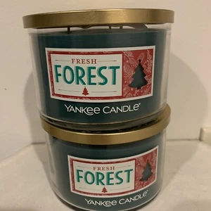 Yankee Candle 3-Wick Tumbler Candle Fresh Forest Christmas Scented 2 / 18 Oz Lot - Picture 1 of 12