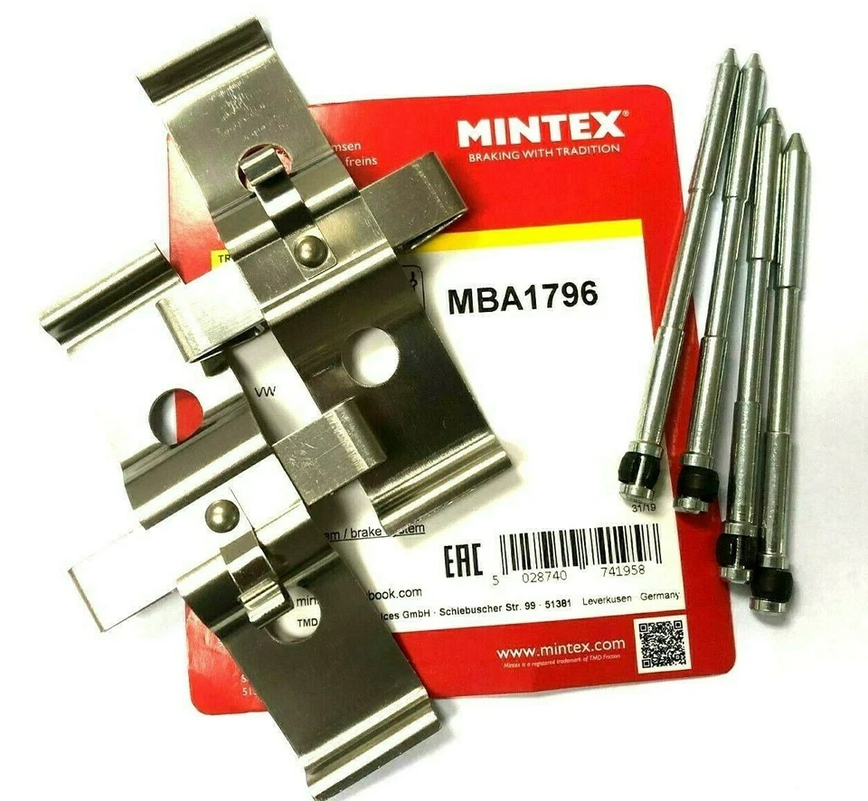 KIT DE MONTAJE DE PASTILLAS DE FRENO DELANTERAS VW TOUAREG (Para pinzas BREMBO 4 POT) MBA1796 Foto 1 de 1