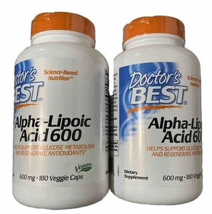 Doctor's Best Alpha-Lipoic Acid 600mg 360 Veggie Caps (2x180) - Picture 1 of 3