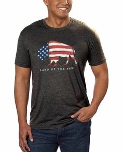 GALT USA Signature Men's Graphic Tee T Shirt (Free Buffalo/Heather Charcoal,... - Picture 1 of 2