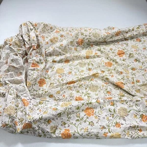 vintage fitted sheet full orange yellow floral blend y2k 90s 80s usa - Picture 1 of 6