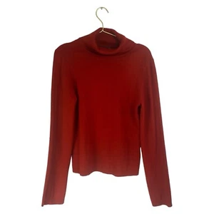 Takeout Women Red Turtleneck Sweater Vintage Y2K Lux Size XL 631 - Picture 1 of 5