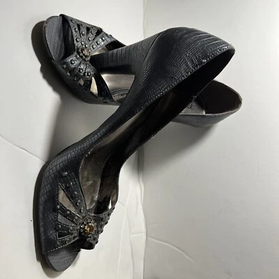 Tacones altos Carlos Santana punta abierta para mujer talla 10 Foto 1 de 4