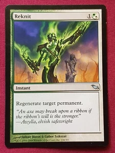 Magic The Gathering SHADOWMOOR REKNIT white/green card MTG - Picture 1 of 2