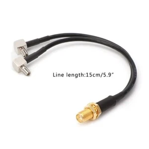 Y Type SMA Female To 2 x TS9 Male Plug Splitter Combined Pigtail Cable RG174 - Zdjęcie 1 z 8