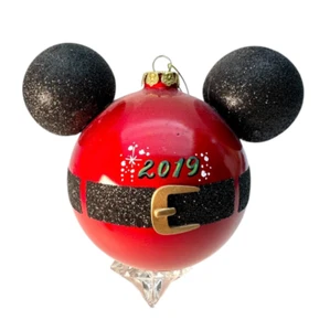 2019 Walt Disney Mickey Mouse Icon Glass Ball Ear Ornament - Picture 1 of 4