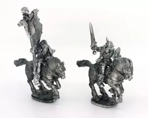 Barbarian Cavalry Command X2 28mm Metal Unpainted - Picture 1 of 5