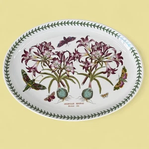 Vintage Portmeirion Botanic Garden Oval Platter, Mexican Lily Serving Dish - Picture 1 of 13