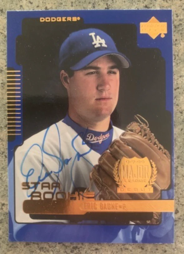 Eric Gagne Los Angeles Dodgers firmado 1999 cubierta superior Star Rookies #48 Foto 1 de 1