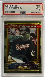 1994 Finest Mark McLemore #115 PSA 9 Baltimore Orioles - Picture 1 of 2