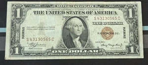Billete certificado plata A de $1 1935 emisión de emergencia de Hawaii bonito billete atractivo - Imagen 1 de 2