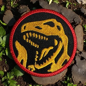 Mighty Morphin' Power Ranger Red Ranger Coin Logo Embroidered Patch 3.5" X 3.5" - Picture 1 of 7
