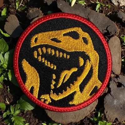 Mighty Morphin' Power Ranger Red Ranger Coin Logo Embroidered Patch 3.5" X 3.5" - Image 1 of 4