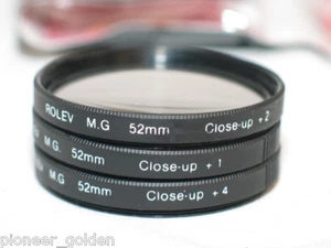 3 MACRO/CLOSE UP 52mm, +1,+2 ,+4 ROLEV MG FILTER W/CASE - Picture 1 of 2