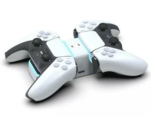 PS5 Playstation 5 USB Fast Charger Dualsense 2 Controller Dock Station Stand New - Picture 1 of 11