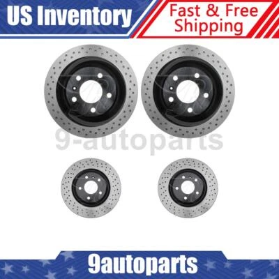 Rotores de freio a disco dianteiros traseiros para 2005 2006 2007 2008 Grand Prix Pontiac - Imagem 1 de 4