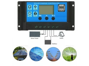 REGOLATORE DI CARICA PANNELLO SOLARE CONTROLLER 12V/24V 10A BARCA CAMPER AUTO - Bild 1 von 2