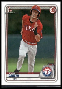 Bowman Draft Evan Carter 2020 #BD-126 Texas Rangers - Imagen 1 de 2