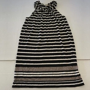 Max Studio Black White Stripe Sleeveless Dress Women’s Sz S A981 - Picture 1 of 4
