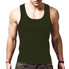 Men's Slim Fit Tank Top Solid Color Vest O Neck Sleeveless T Shirt For Summer