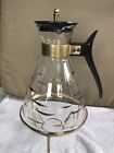 vintage pyrex glass coffee carafe with stand