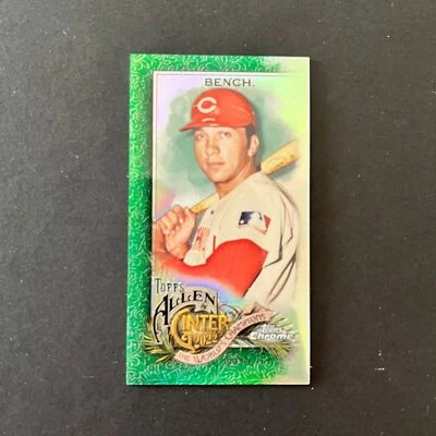 2022 Topps Allen & Ginter Chrome Green Mini #38 Johnny Bench /99 Cincinnati Reds - Image 1 of 2