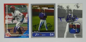 Felix Pie Signed 2003 Grandstand & 2002 Just & 2002 Just Trading Card Lot of 3 - Picture 1 of 5