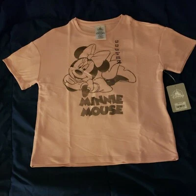 *NUEVO* Camiseta Disney: Minnie Mouse Lámina Dorada para Niños, en Rosa Talla M 7/8 Foto 1 de 4