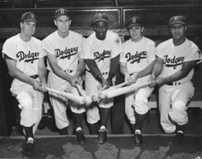 Duke Snider Gil Hodges Jackie Robinson Pee Wee Reese Roy Campanell 8x10 dodgers