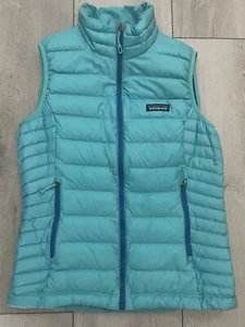 Patagonia Womens Down Sweater Vest Small Blue Ski Hike Climb Run Outdoor NEW - Picture 1 of 7